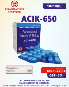 Paracetamol Tablets IP 650mg ACIK-650