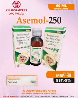 Paracetamol Paediatric Oral Suspension IP (250 mg)