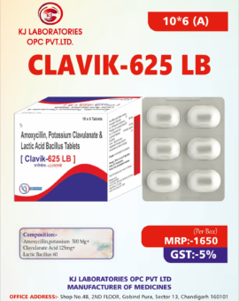 Amoxycillin, Potassium Clavulanate & Lactic Acid Bacillus Tablets
