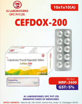 Cefpodoxime Proxetil Dispersible Tablets Cefdox-200