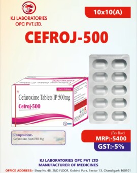 Cefuroxime Tablets IP 500mg Cefroj-500