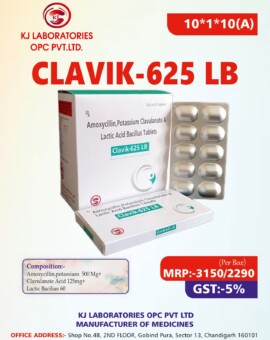 Amoxycillin, Potassium Clavulanate & Lactic Acid Bacillus Tablets