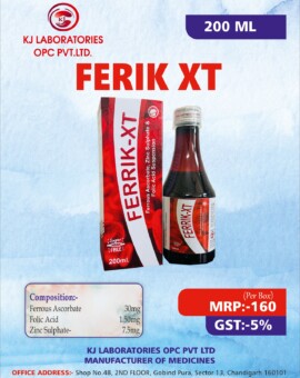 Ferrous Ascorbate, Zinc Sulphate & Folic Acid Suspension