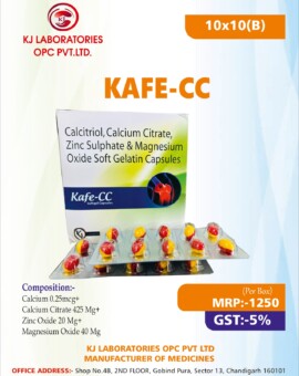 Calcitriol, Calcium Citrate, Zinc Sulphate & Magnesium Oxide Soft Gelatin Capsules