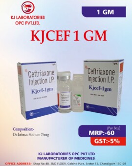 Ceftriaxone Injection I.P. Kjcef-1gm