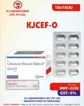Cefixime & Ofloxacin Tablets IP Kjcef-O