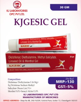 Diclofenac Diethylamine, Methyl Salicylate, Linseed Oil & Menthol Gel