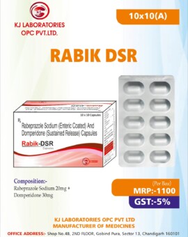 Rabeprazole Sodium (Enteric Coated) And Domperidone (Sustained Release) Capsules