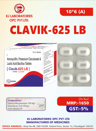 Amoxycillin, Potassium Clavulanate & Lactic Acid Bacillus Tablets