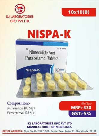 Nimesulide And Paracetamol Tablets